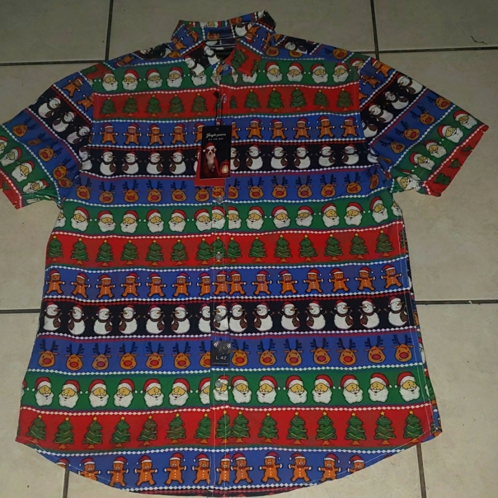 Christmas button up shirt